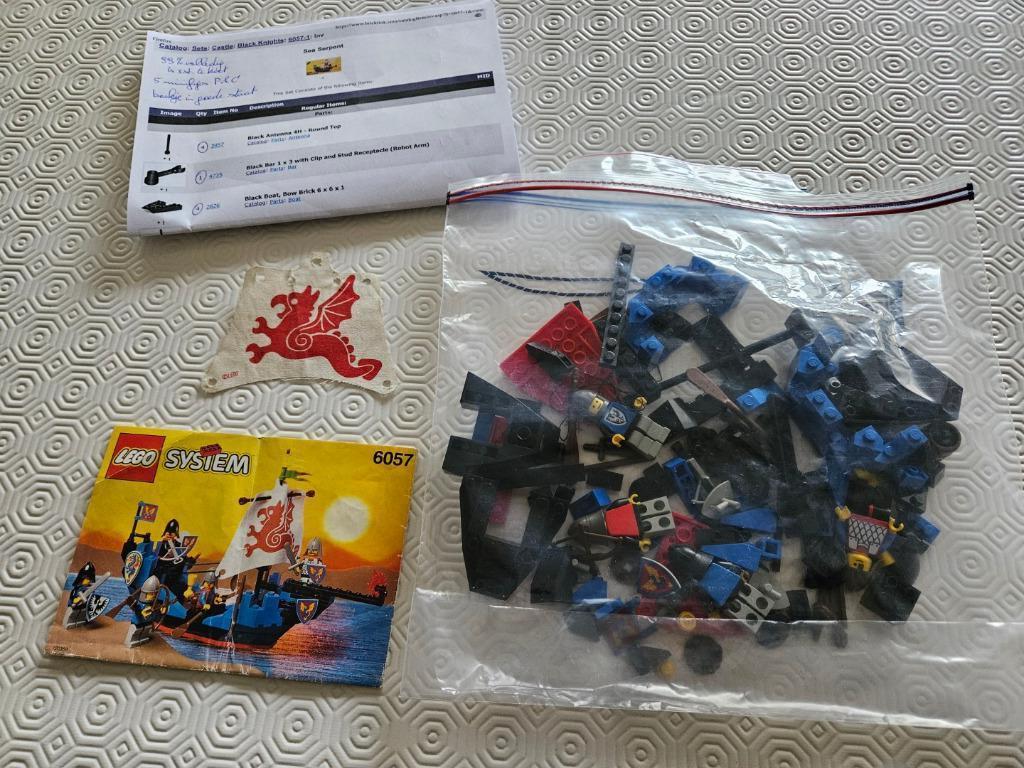 LEGO Castle Kasteel Black Knights 6057 Sea Serpent, Ophalen of Verzenden, Zo goed als nieuw, Complete set, Lego