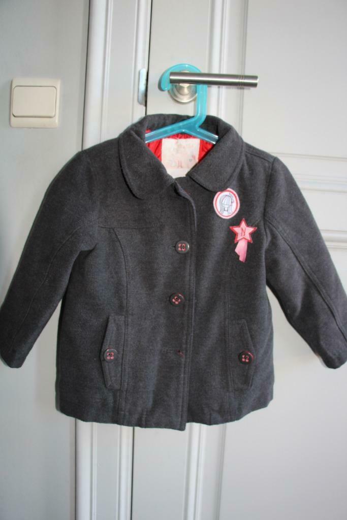 Donkergrijze winterjas van Noppies - mt 92, Kinderen en Baby's, Kinderkleding | Maat 92, Meisje, Ophalen of Verzenden, Zo goed als nieuw