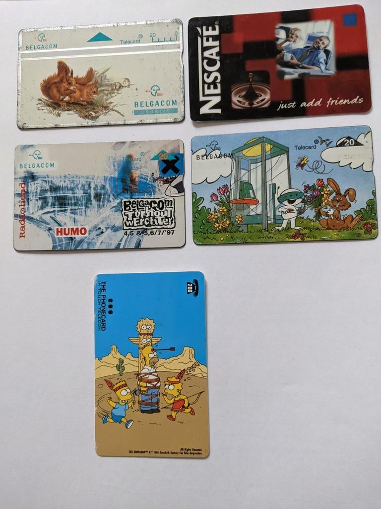 Télécartes Belgacom et The Phonecard, Enlèvement ou Envoi