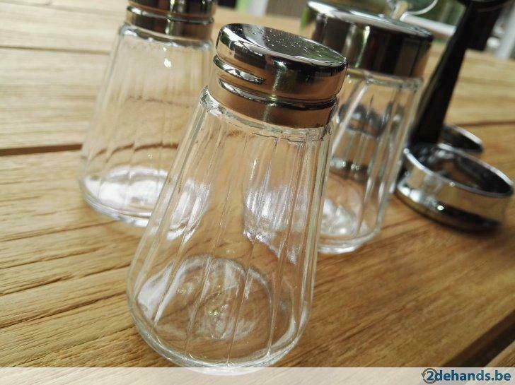 Retro vintage set peper - zout - suiker  vaatjes, Antiek en Kunst