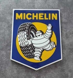 Michelin bibendum banden reclame emaillen borden decoratie, Verzamelen, Ophalen of Verzenden