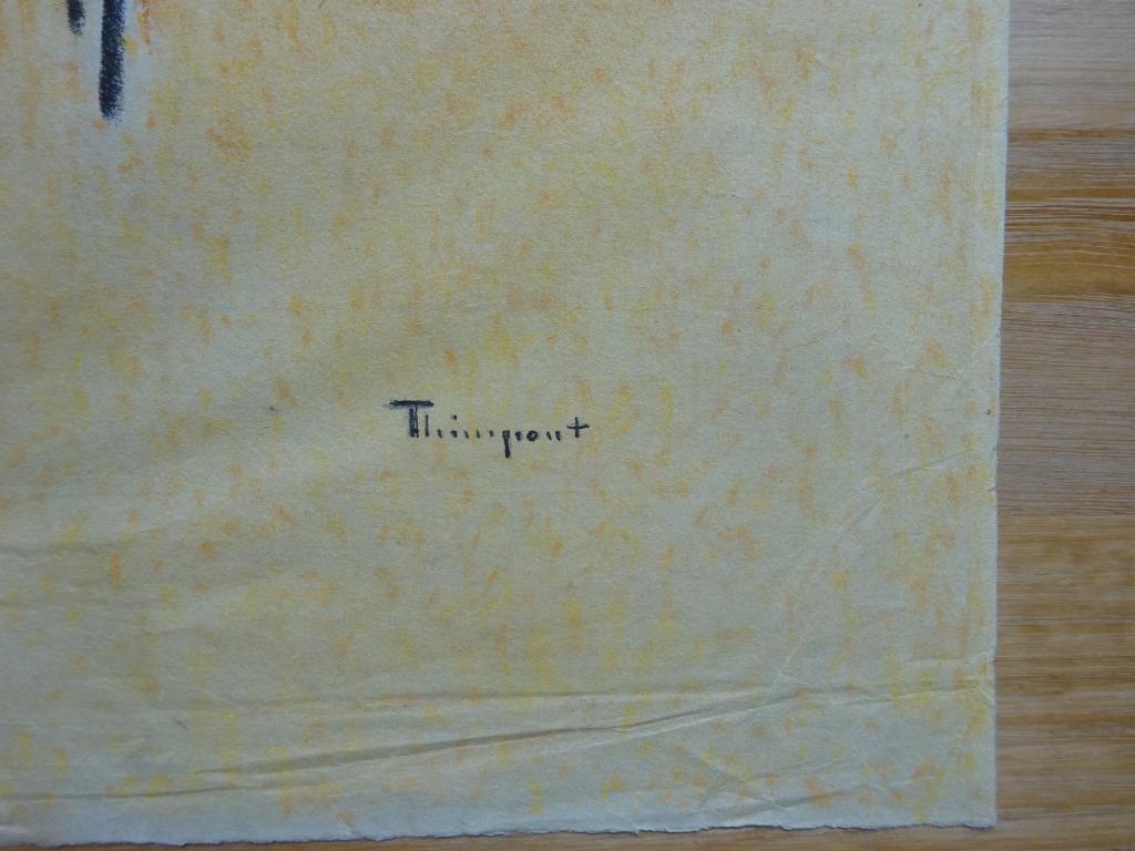 Suzanne Thienpont, pastel op papier, Compo,  50 x 40 cm, Enlèvement ou Envoi