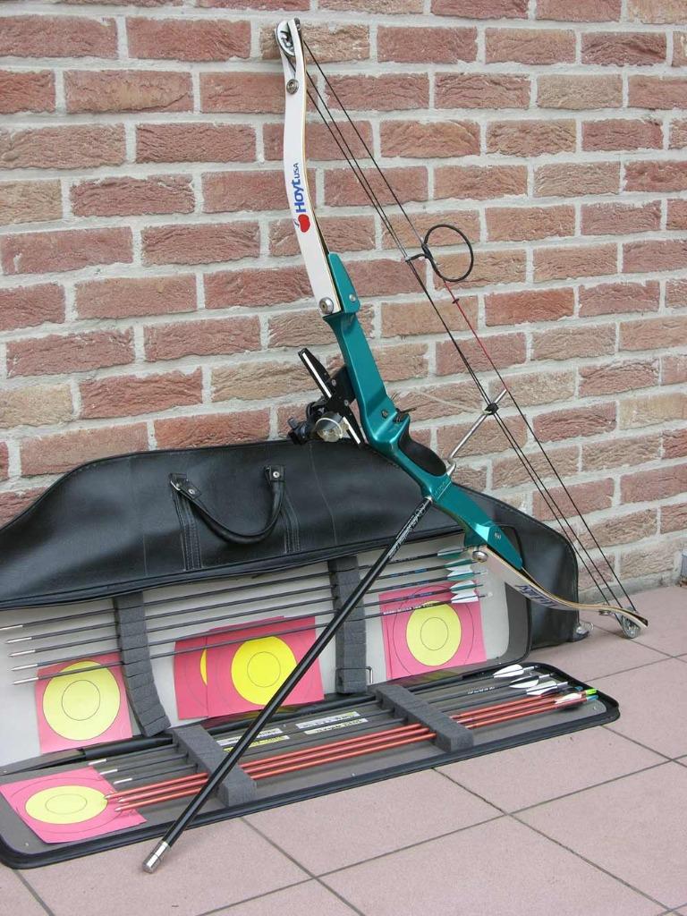 Compoundboog HOYT USA met toebehoren, Sport en Fitness, Handboogschieten, Gebruikt, Compoundboog, Ophalen