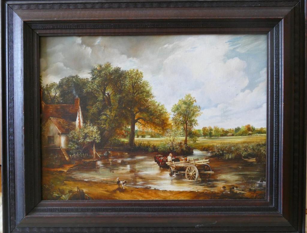 Kunstafdruk op doek constable 'hooiwagen' &  'waterkant', Ophalen of Verzenden
