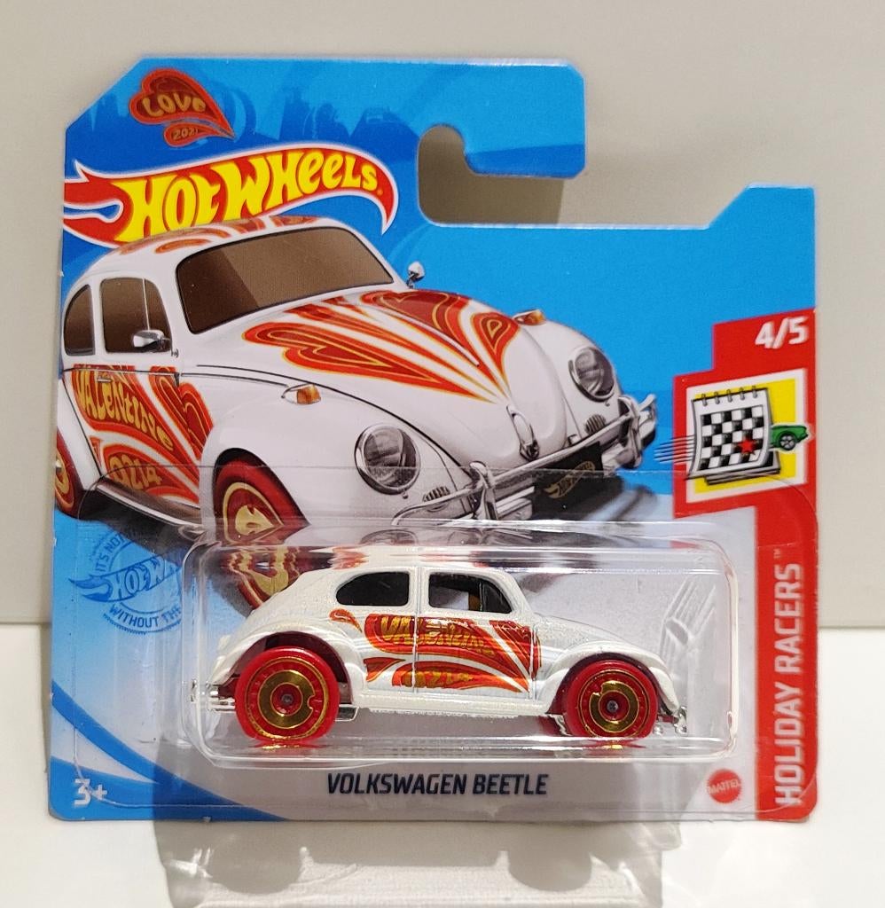 Hot Wheels Volkswagen Beetle Love Wit (2021), Hobby en Vrije tijd, Modelauto's | Overige schalen, Ophalen of Verzenden