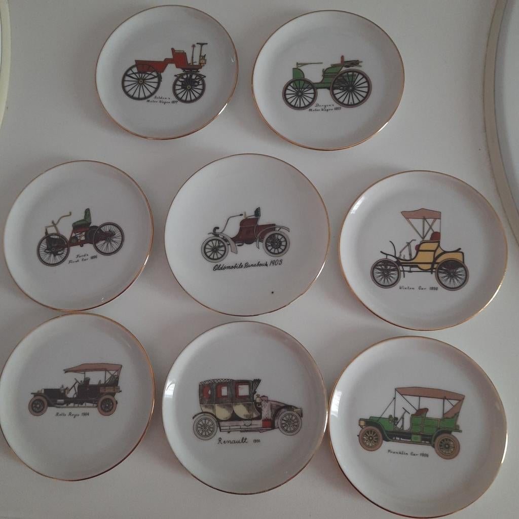 PORCELAINE VINTAGE DE BAVIÈRE : 8 VIEUX CHRONOMÈTRES* SOUS-V, Collections, Enlèvement, Comme neuf, Porcelaine, Assiette ou Plat