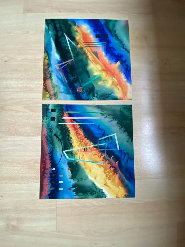 Aquarellen 2 stuks   Vichte, Antiek en Kunst, Ophalen