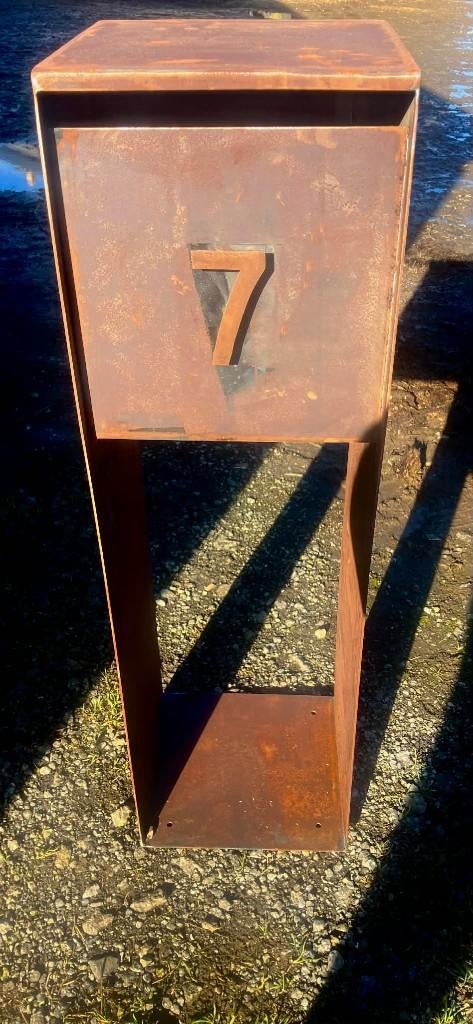 Boîte aux lettres acier corten 3mm, Jardin & Terrasse, Boîtes aux lettres, Acier, Enlèvement ou Envoi
