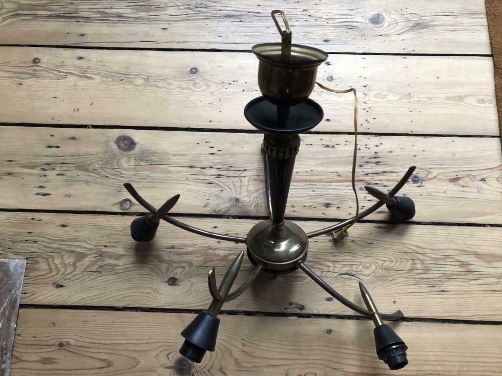 Lustre années 60 laiton, bakelite, Enlèvement