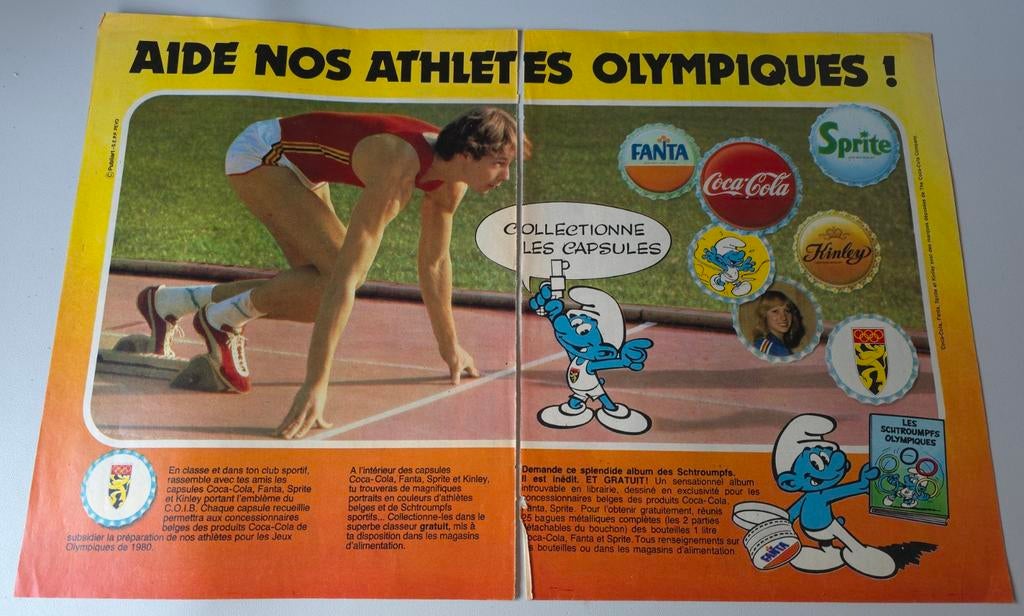 Ancienne publicité Schtroumpf coca cola, Envoi, Utilisé, Différents Schtroumpfs, Autres types