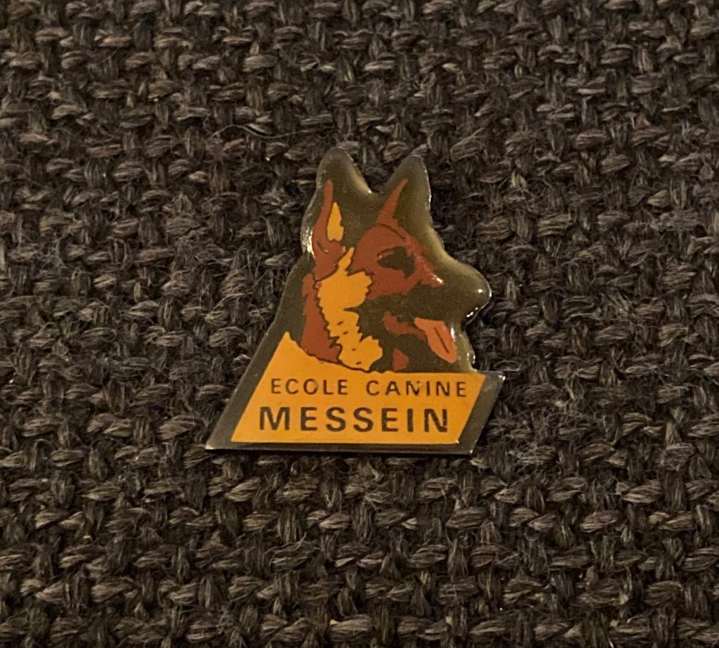 PIN - ECOLE CANINE MESSEIN - HONDENSCHOOL - HOND - CHIEN, Verzenden, Gebruikt, Dier of Natuur, Speldje of Pin