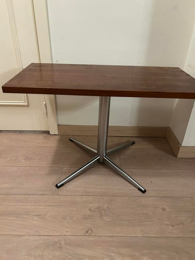 Vintage bijzettafeltje 80 x 40 cm. 53 hoog, Ophalen, Zo goed als nieuw