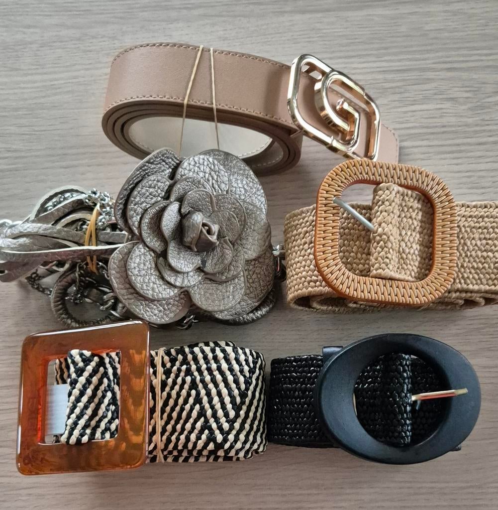 Lot vintage riemen 5 stuks, Ophalen of Verzenden, Zo goed als nieuw