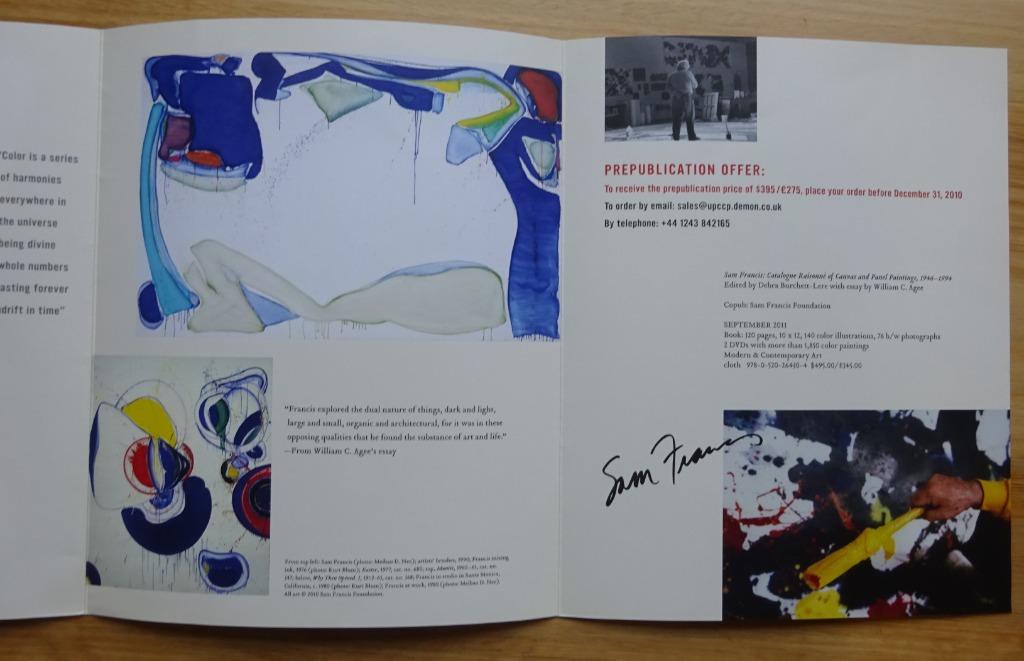 Sam Francis, Folder, Pliant, Enlèvement ou Envoi, Neuf, Dépliant