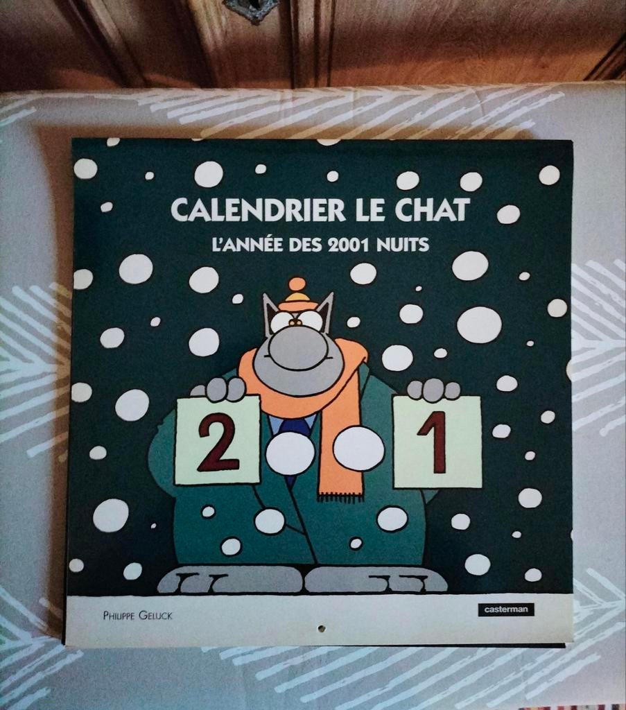 Grand calendrier 2001 du Chat de Ph. Geluck, Enlèvement, Neuf