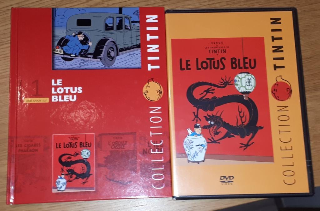 DVD avec fascicule tintin le lotus bleu, Enlèvement, Tintin, Neuf, Autres types