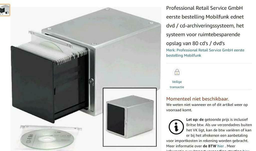 CD / DVD   opbergsysteem, Ophalen, Nieuw