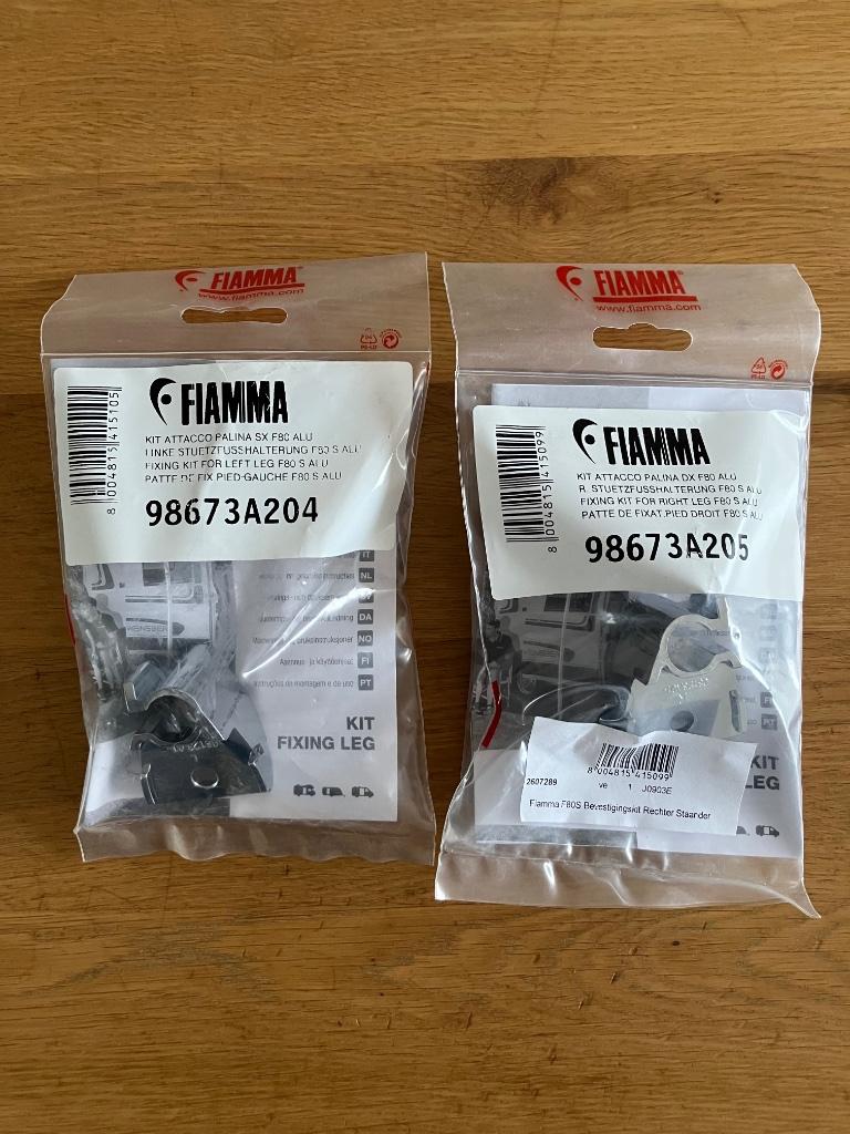 Fiamma F80S aluminium steunpootbeugel (links&rechts), Ophalen, Nieuw