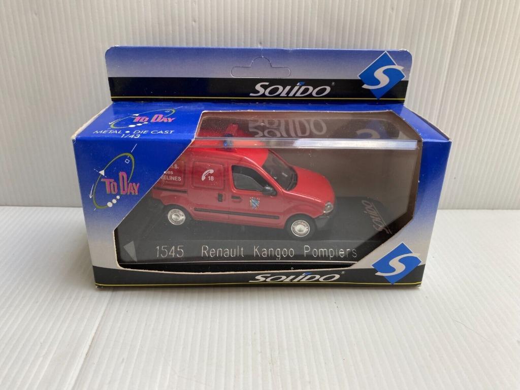 1:43 Solido 1545 Renault kangoo Pompiers brandweer S.D.I.S., Hobby en Vrije tijd, Ophalen of Verzenden, Zo goed als nieuw, Auto