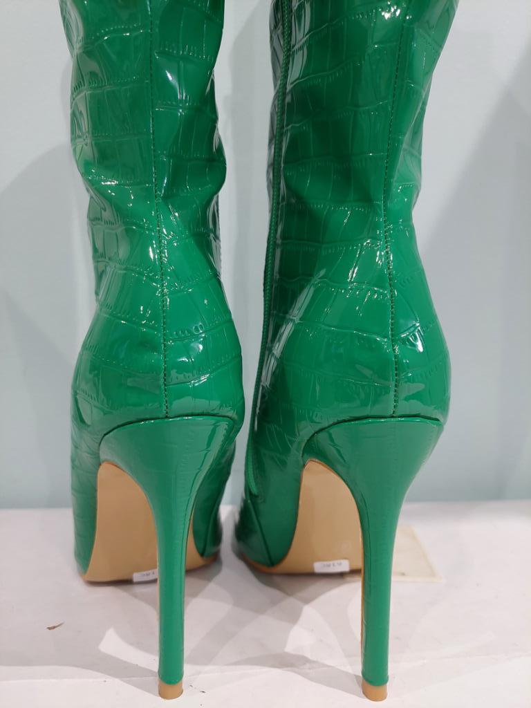 618C* sexy groene laarzen met hoge hakken (41), Hoge laarzen, Verzenden, Nieuw, Groen