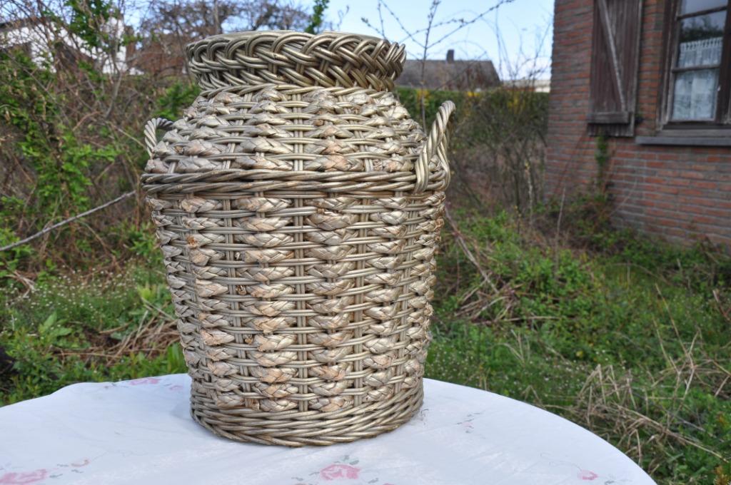 grand et gros panier rotin support cache pot, 40 à 70 cm, Enlèvement ou Envoi, 25 à 40 cm, Utilisé