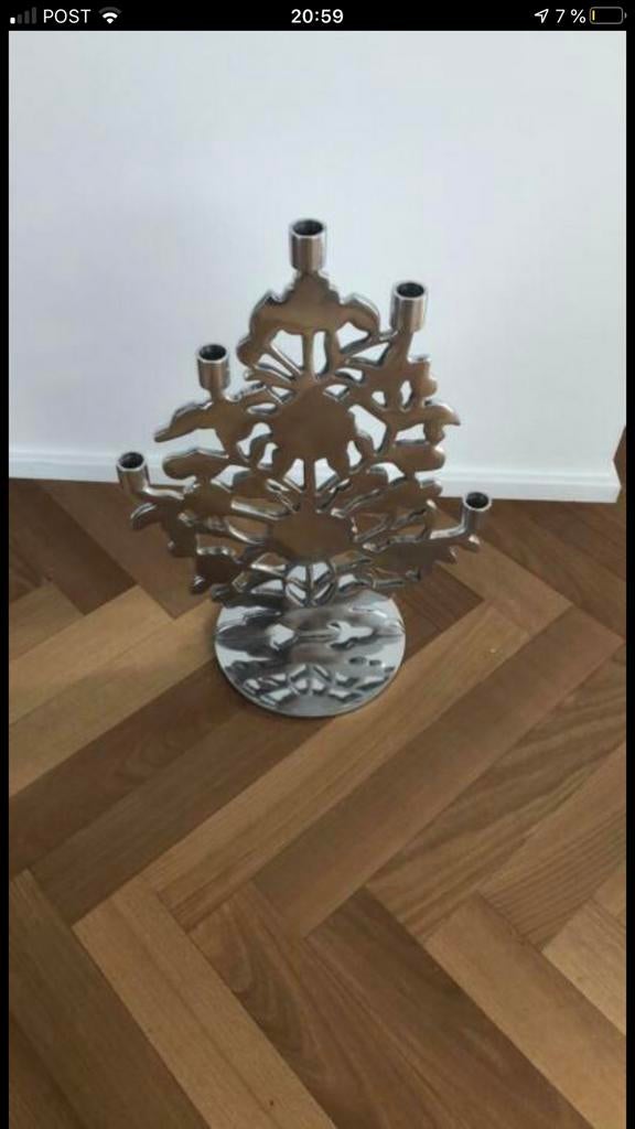 Metalen kaarshouder voor bomen, Ophalen of Verzenden, Zilver