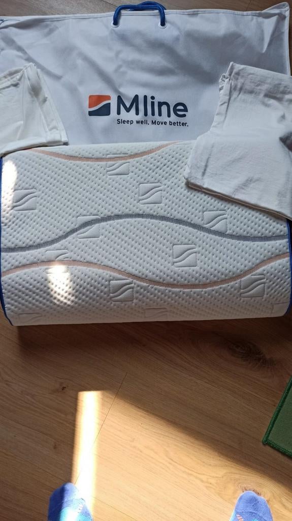Hoofdkussen voor nek en schouders, Ophalen, Zo goed als nieuw, Wit, Rechthoekig