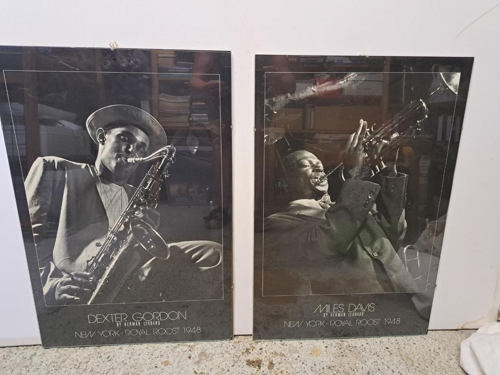 Miles Davis/Dexter Gordon 40x50cm, Ophalen, Zo goed als nieuw