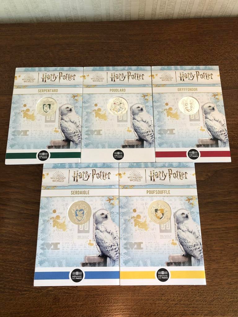 5 x Harry Potter 10 euro munten 33.3 % zilver NIEUW 2022, Postzegels en Munten, Ophalen of Verzenden, Zilver