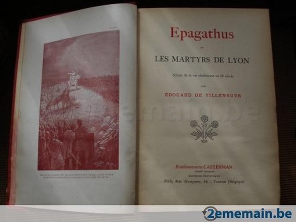 Epagathus ou les martyrs de Lyon, Edouard de Villeneuve, Antiquités & Art, Enlèvement