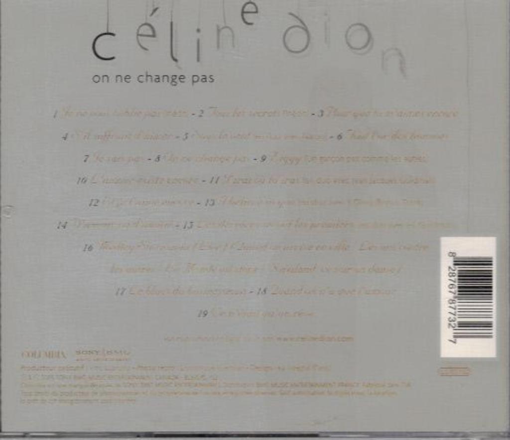 Céline Dion - On Ne Change Pas, Ophalen of Verzenden, Gebruikt