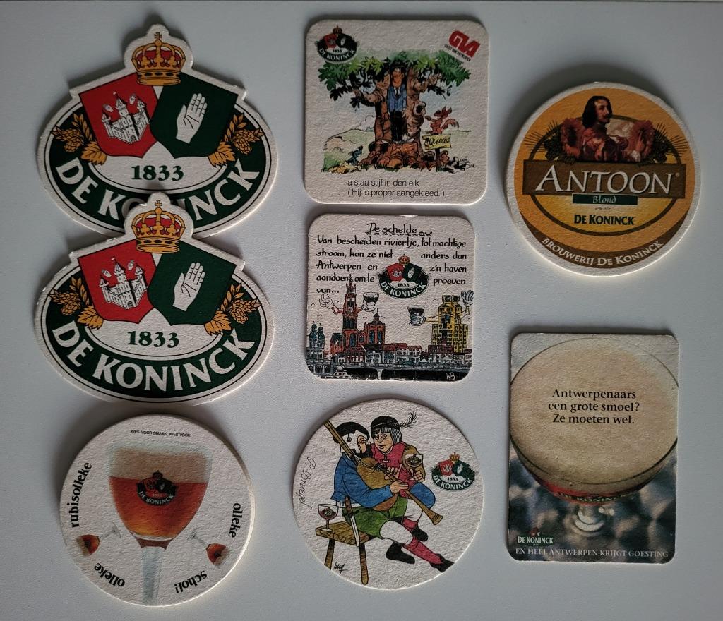bierviltjes Antwerpen antoon de koninck Schelde GVA olleke, Verzamelen, Biermerken, Zo goed als nieuw, Viltje(s), De Koninck, Ophalen of Verzenden