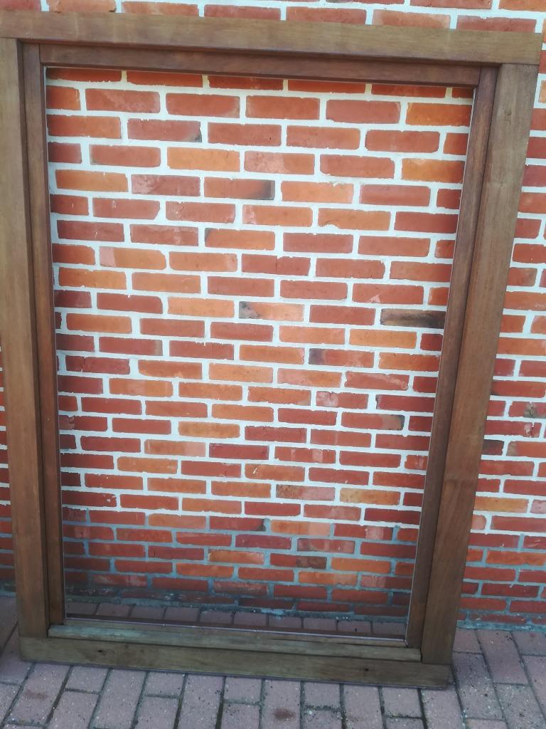 Afzelia raam met vast binnenraam, Raamkozijn, Nieuw, 150 tot 225 cm, Hout