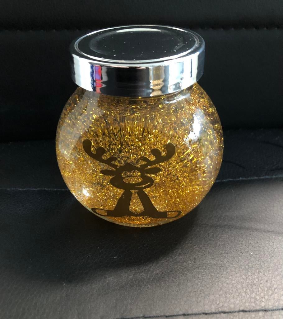 glazen sneeuwbol gouden glitterbol, Ophalen of Verzenden, Nieuw