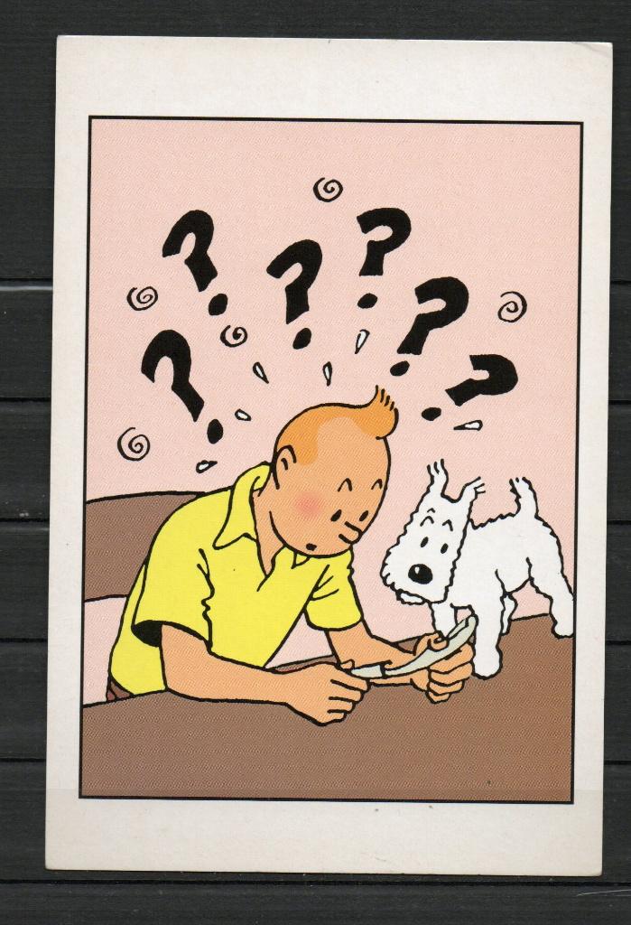 Carte postale : Hergé : Tintin/Kuifje 017, Collections, Enlèvement ou Envoi