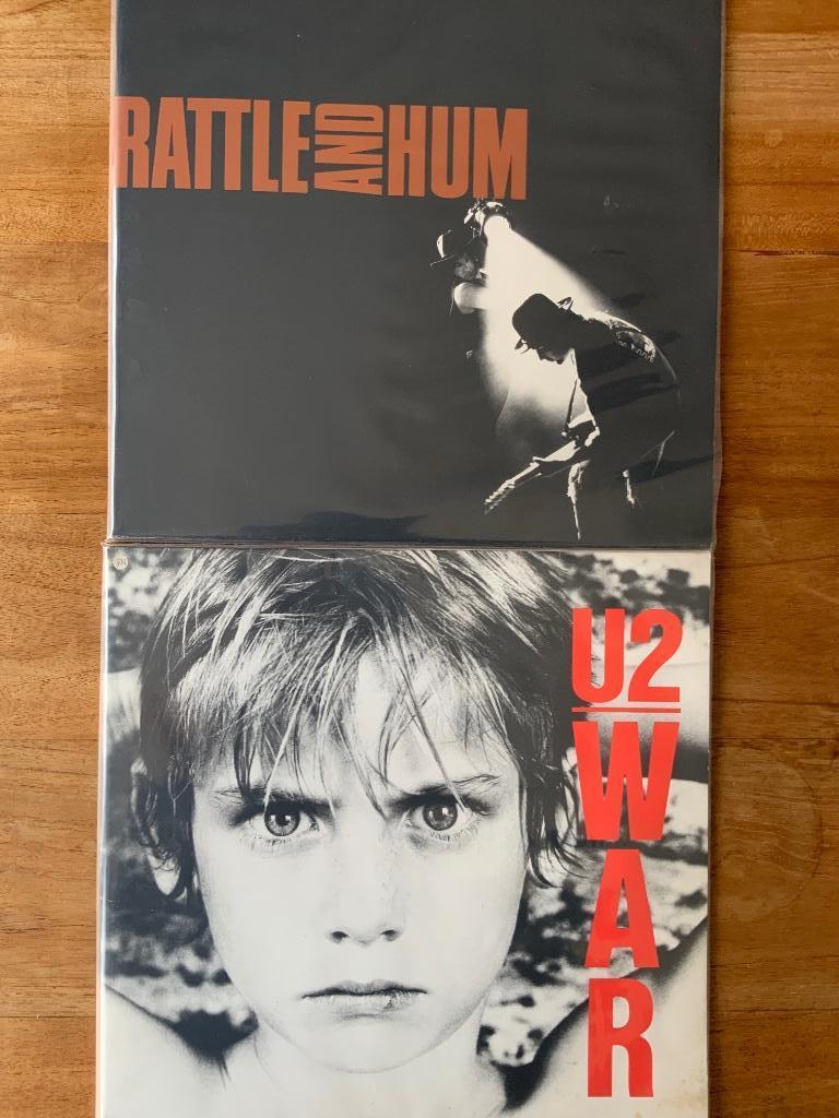 U2 2 LP’s War, Rattle and hum, Ophalen of Verzenden, Gebruikt