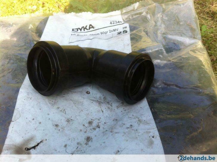 dyka pp bocht 90-90° 50 mm 2 mv zwart, Doe-het-zelf en Bouw, Ophalen, Nieuw, Overige typen