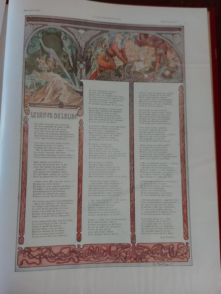 2 alphonse mucha litho magazine L'Illustration 2e helft 1896, Ophalen of Verzenden, Gelezen, Overige onderwerpen