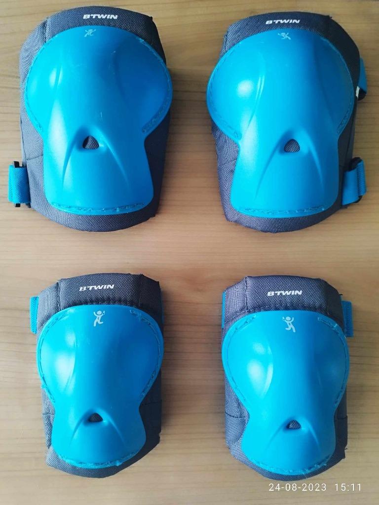 Fiets beschermingsset Btwin blauw (jongen) - XXS (tot 25 kg), Enlèvement, Comme neuf