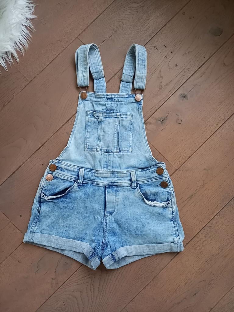 Maat 164 : salopette jeans, Ophalen of Verzenden, Gebruikt, Meisje, Broek