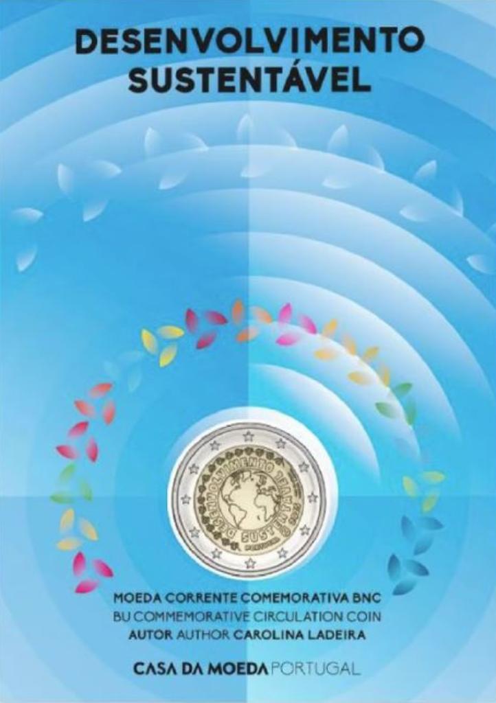 coincard 2 euro Portugal 2025 Duurzame Ontwikkeling, Postzegels en Munten, Munten | Europa | Euromunten, Ophalen of Verzenden