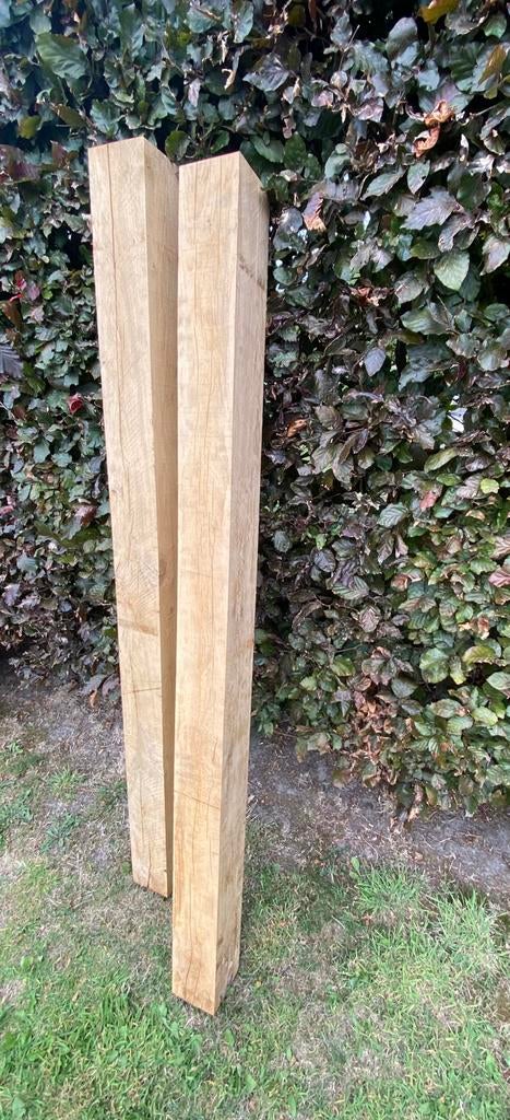 1 eiken paal met diamantkop, Tuin en Terras, Ophalen, Zo goed als nieuw, 180 tot 250 cm, Palen