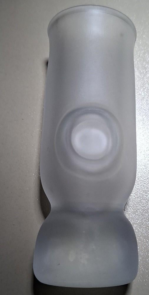 3 verres à liqueur, verre givré avec « empreinte du pouce », Collections, Enlèvement ou Envoi, Utilisé, Verres et Verres à shot