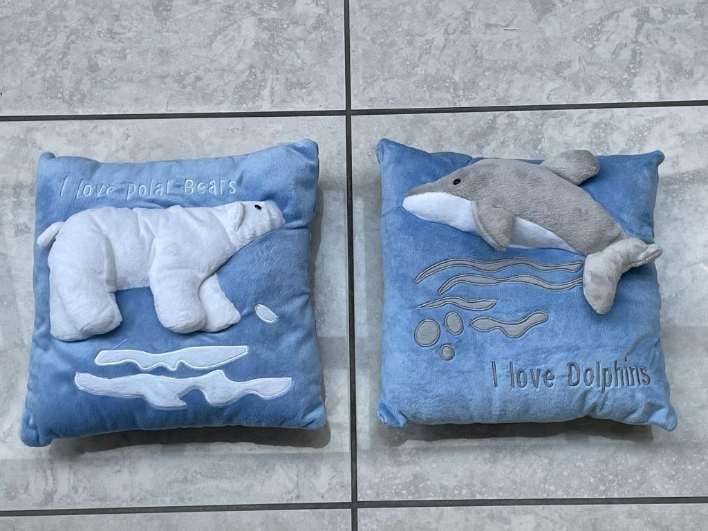 Coussins décoratifs en forme de dauphin et ours, Enlèvement, Neuf, Oreiller