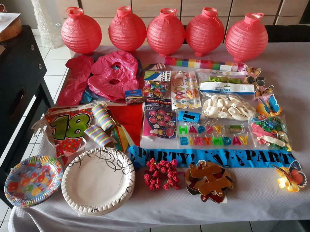 Feest decoratie, slingers, cijfer ballon, ..., Enlèvement ou Envoi, Comme neuf