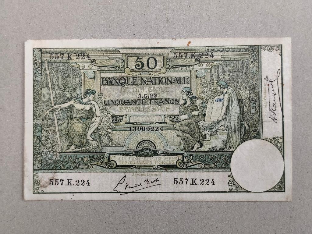 Billet de 50 Fb type 1909 état TTB, Enlèvement ou Envoi, Billets en vrac