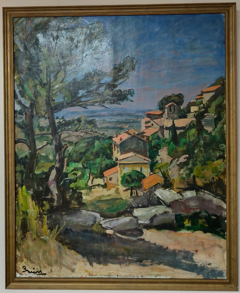 Schilderij Albert Brion zuiders dorpje, Antiek en Kunst, Ophalen