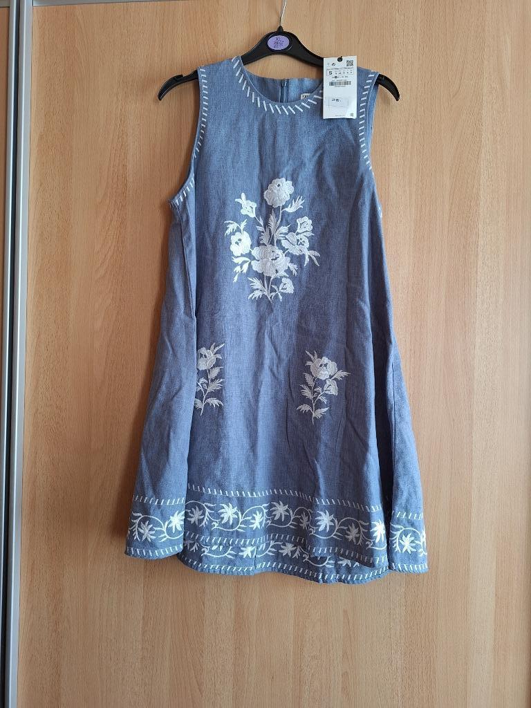 zomerjurk Zara maat 36, Blauw, Zara, Nieuw, Ophalen of Verzenden