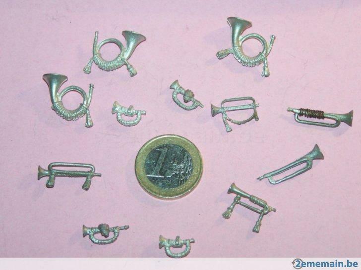 Décor 12 divers trompettes en plomb 54mm, Hobby en Vrije tijd, Modelbouw | Overige, Nieuw