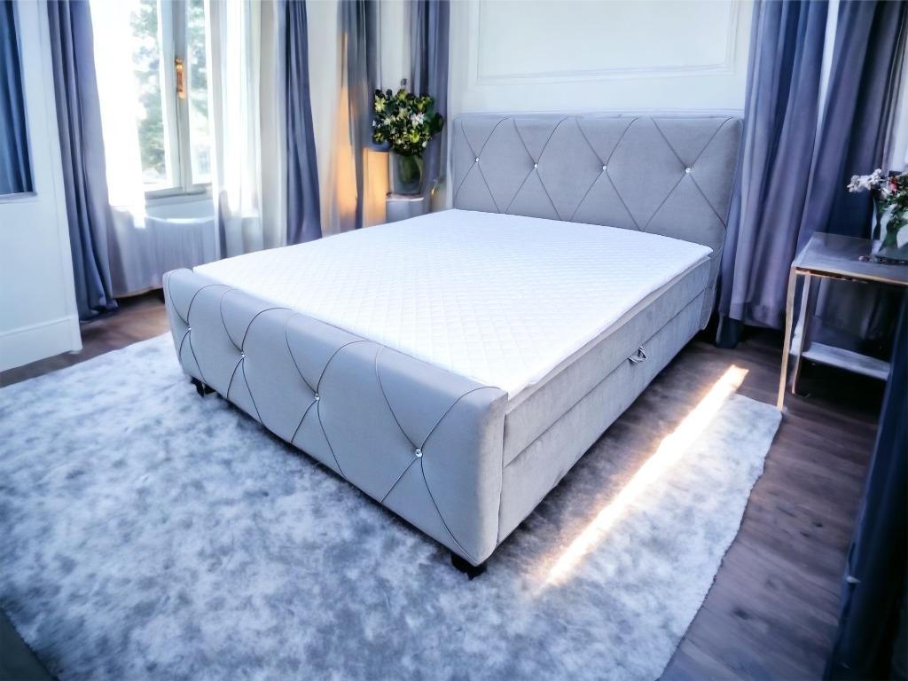 Boxspringbed /continentaal bed /slaapkamerbed met bedladen, Neuf, 140 cm, 200 cm, Deux personnes